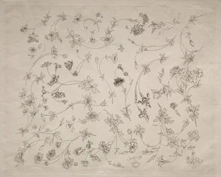 Dessins de fleurs pour assiettes et bordures n° 14, 1872
