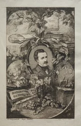 Frontispice pour Nouvelles œuvres de Champfleury, Les Amis de la Nature : Portrait de Champfleury, 1859