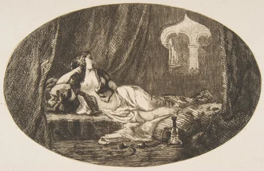 Odalisque allongée dans un harem, de Titres de Romance, 1857