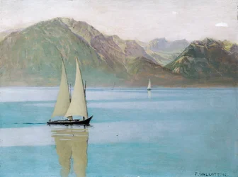 Bateau sur le lac Léman, 1892
