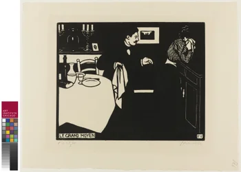 Mesure extrême, planche six de "Intimités", 1898
