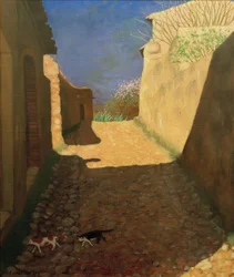 La rue ensoleillée