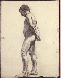 Homme nu debout