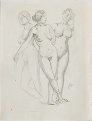 Les Trois Grâces, étude
