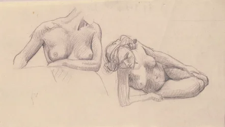 Deux études de nus féminins