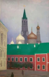 Vue prise au Kremlin le soir