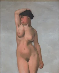 Nu féminin au bras levé