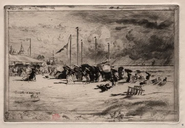 Une rafale à Trouville, 1874