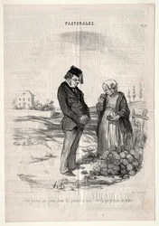 Pastorales, planche 33 : Ils disent néanmoins que si je plante des pommes de terre, je récolterai des truffes