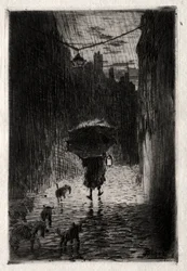 Pluie et Parapluie, vers 1875