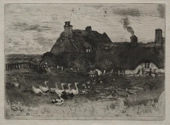 Cottages au toit de chaume, 1878