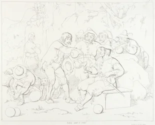 (Rip Van Winkle, illustration) Rip servant de l
