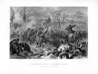 Charge de la division du général Smith, capture de Fort Donelson, Tennessee, 1862-1867