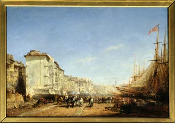 Le vieux port de Marseille. Peinture de Félix Ziem (1821-1911). Mention obligatoire : Reims, Musée des Beaux-Arts