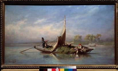 Famille dans un bateau
