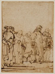 Le Christ avec des disciples et/ou des pharisiens