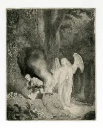 Le sacrifice de Gédéon (Juges 6:21)