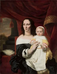 Portrait de Johanna de Geer-Trip avec sa fille Cecylia
