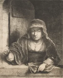 Femme avec une poire, 17ème siècle