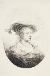 Jeune dame au chapeau à plumes, 1644
