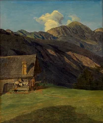 Le chalet alpin sur le Hoisenrad près d