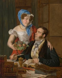 Le professeur Josef Jüttner, cartographe, et son épouse