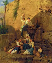 Am Brunnen in Taormina - À la fontaine de Taormine