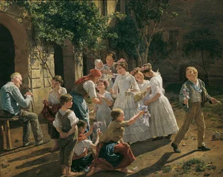 Le matin de la Fête-Dieu par Ferdinand Georg Waldmüller (1793-1865)