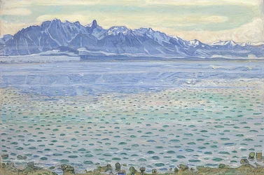 Lac de Thoune avec la chaîne du Stockhorn