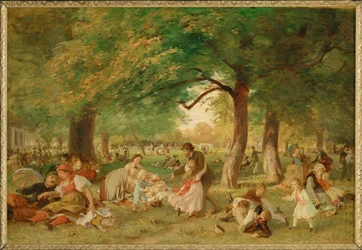 Nachmittag im Prater - Un après-midi au Prater ... (peinture sur toile)