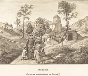 Mittwoch - Fusspfad auf dem Mönchsberge bey Salzburg