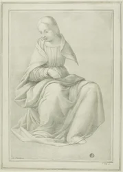 Étude pour une figure de femme assise