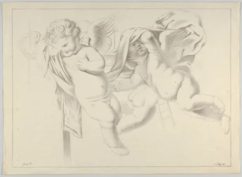 Étude de trois putti, vers 1800-1844