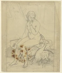 Leda assise avec le cygne