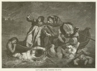 Dante et Virgile traversant le Styx