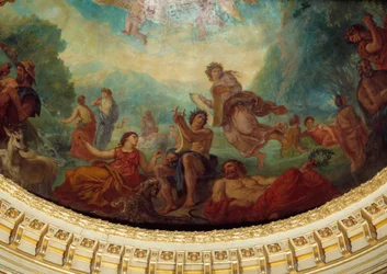 Descente aux Limbes: Orphée, Sapho à gauche et une Muse (détail)