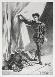 Hamlet et le cadavre de Polonius, 1835