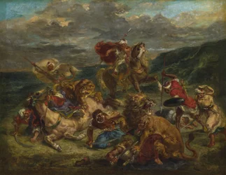 Chasse au lion, 1860-61