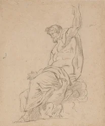 Recto : Figure assise d