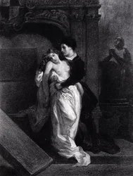 Roméo et Juliette - gravure par Eugène Delacroix