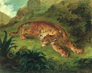 Tigre et serpent, 1858