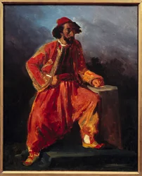 Turc assis. Présumé portrait de Paul Barroilhet (1805 - 1871) artiste lyrique