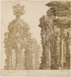 Décor de scène de pavillons de jardin