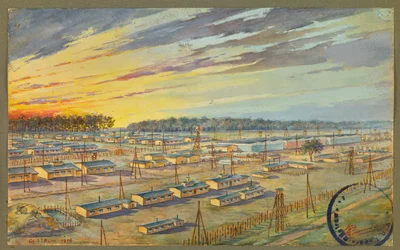 Vue générale du camp de prisonniers de Gustrow