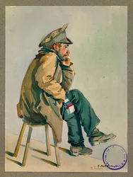 Prisonnier russe en attente d