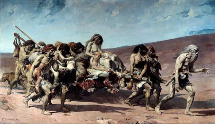 Caïn, détail. Illustration du roman de Victor Hugo « La Légende des siècles ». Peinture de Fernand Cormon (1845-1924)