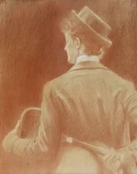 Une joueuse de tennis; Étude pour "Memories", 1889