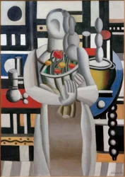Femme avec des fleurs
