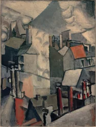 Des volutes de fumée au-dessus des toits