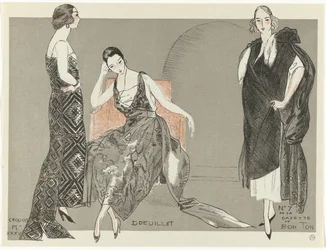 Gazette du Bon Ton, 1920 - No. 7, Croquis Pl. XXXV : Doeuillet